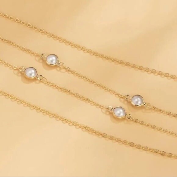 Gold Chain Pearl Waist Body Jewelry Accessory - Picture 4 of 6